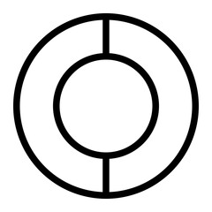 pie chart line icon