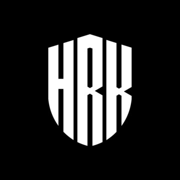 HRK letter logo design. HRK modern letter logo with black background. HRK creative  letter logo. simple and modern letter logo. vector logo modern alphabet font overlap style. Initial letters HRK 
