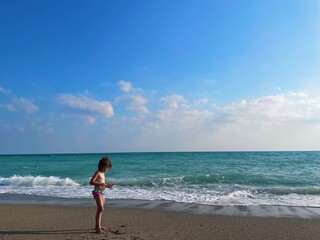 little girl by the sea