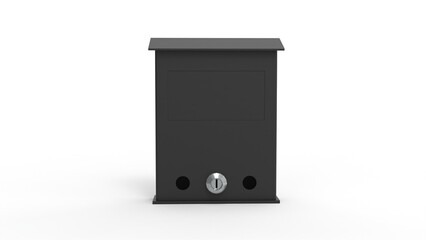 Mailbox render on a white background. 3D rendering