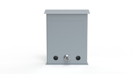 Mailbox render on a white background. 3D rendering