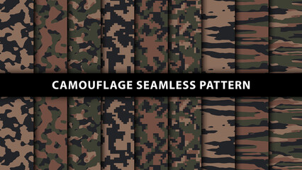 Military and army camouflage seamless pattern