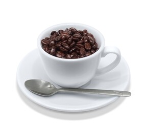コーヒー豆 珈琲豆 イラスト リアル カップ 