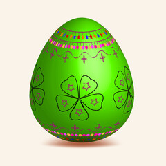 3d Vector illustration of Easter eggs collection on a background