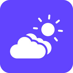 Cloudy Vector Icon Design Illustration
