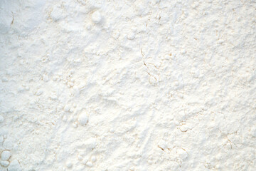 White powder close up. Abstract background, texture.