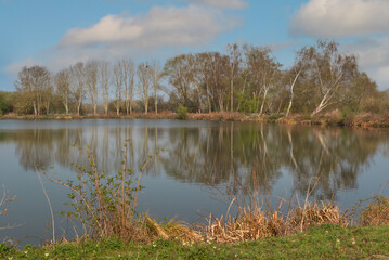 Obraz premium lake shore in normandy france