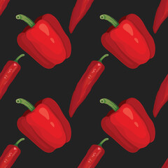 hand draw vegetable seamless pattern design