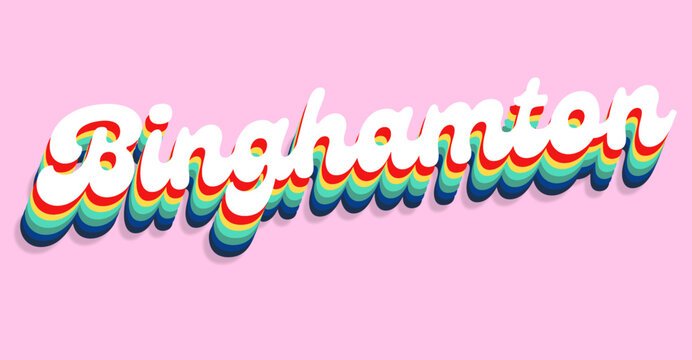 binghamton City. Colorful typography text banner. Vector the word binghamton city design