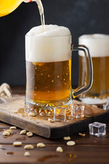 cold fresh beer in a glass