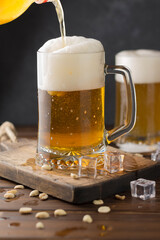 cold fresh beer in a glass