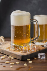 cold fresh beer in a glass