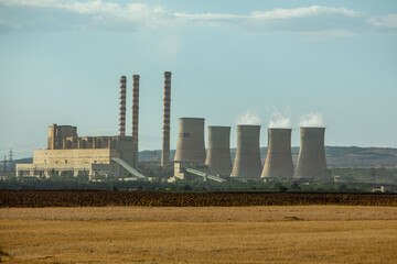 Fototapeta na wymiar greece atomic electricity station