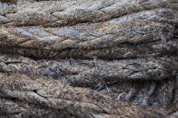 Close-up of a mooring rope.