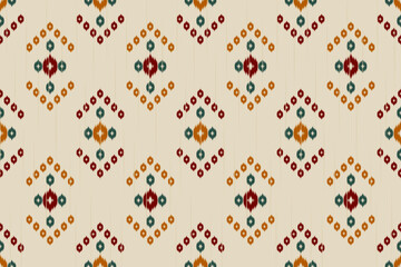 Abstract ethnic pattern art. Ikat seamless pattern traditional. American, Mexican style. Design for background, wallpaper, vector illustration, fabric, clothing, carpet, textile, batik, embroidery.