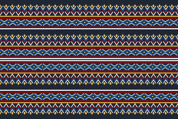 Geometric ethnic seamless pattern in tribal. American, Mexican style. Design for background, wallpaper, vector illustration, fabric, clothing, carpet, textile, batik, embroidery.