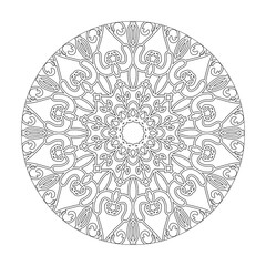 Circular pattern mandala art decoration elements.