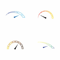 Speedometer vector graphic design illustration template