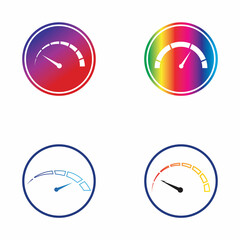 Speedometer vector graphic design illustration template