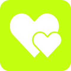 Two hearts Vector Icon Design Illustration
