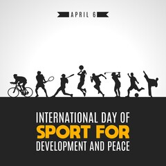 International day of Sport for Development and Peace vector illustration. Suitable for Poster, Banners, campaign and greeting card.