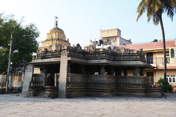 18 December 2021, Dawanagere, Karnataka, India, Harihareshwara Temple at Harihar, Hindu temple.