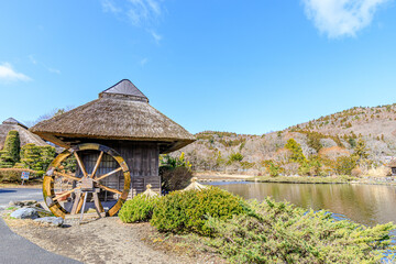 Obraz premium 初春の忍野八海 山梨県忍野村 Oshino Hakkai in early spring. Yamanashi-ken Osino village.