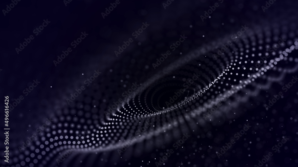 Aufkleber Big data storage grid. Abstract artificial intelligence background. 3d rendering.
