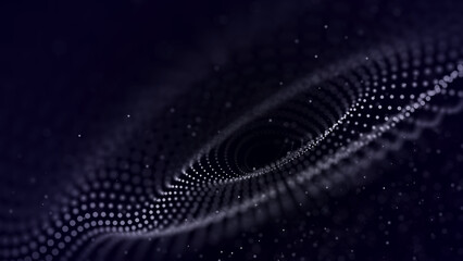 Big data storage grid. Abstract artificial intelligence background. 3d rendering.