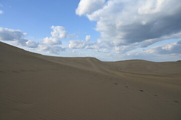 Fototapeta na wymiar Spring Tottori Sand Dunes