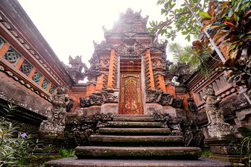 Architecture, traveling and religion. Hindu temple in Bali, Indonesia.