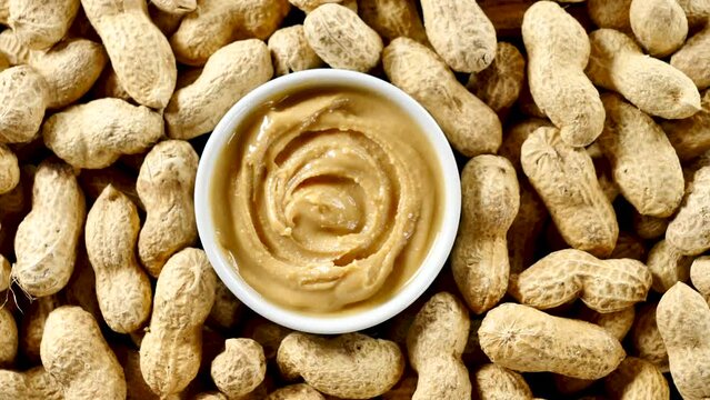 peanut background and butter peanut