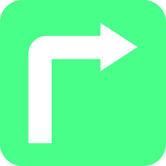 Turn right Vector Icon Design Illustration