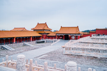 Ancient royal palaces of the Forbidden City in Beijing, China.