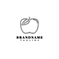 Fototapeta premium apple fruit logo icon design template vector illustration