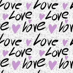 Seamless valentines pattern with love and hearts for postcard and gifts and cards 