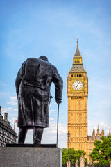 Statue of Sir Winston Churchill, Parliament Square, London - 496622477