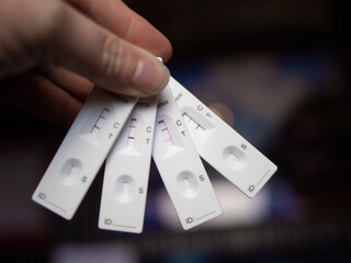 COVID 19 Positive Lateral Flow Test Multiple Days virus Omicron