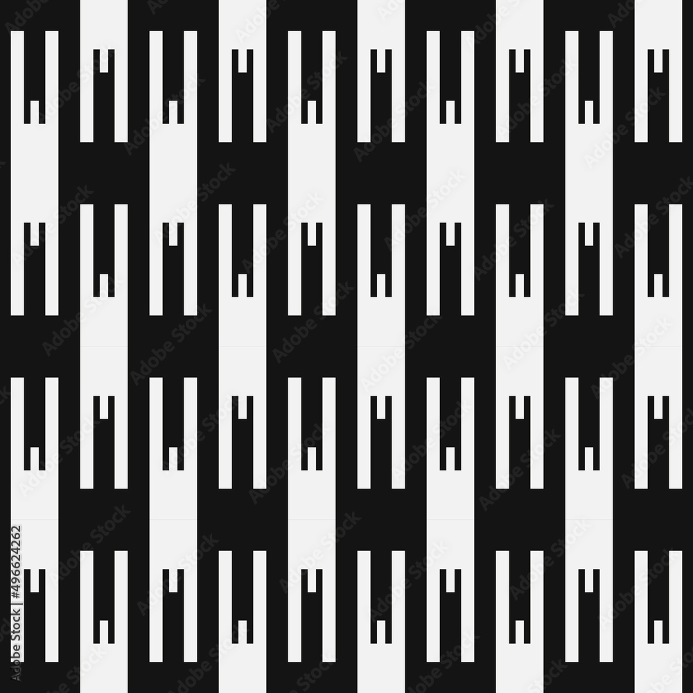 Poster black decor shapes in a seamless pattern. vector.