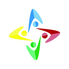 people comunity logo icon simple modern