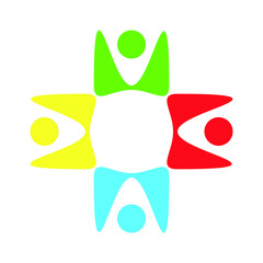 people comunity logo icon simple modern