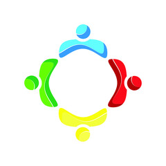 people comunity logo icon simple modern