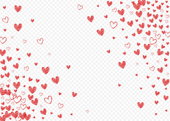Burgundy Hearts Vector Transparent Backgound.