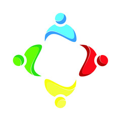 people comunity logo icon simple modern