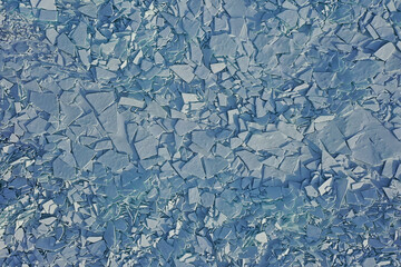 ice hummocks baikal top view texture, abstract background winter broken ice