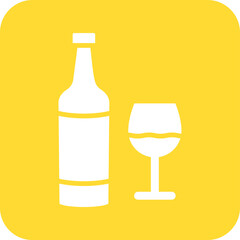Wine bottle Vector Icon Design Illustration