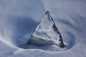 piece of ice baikal on ice, nature winter season crystal water transparent outdoor