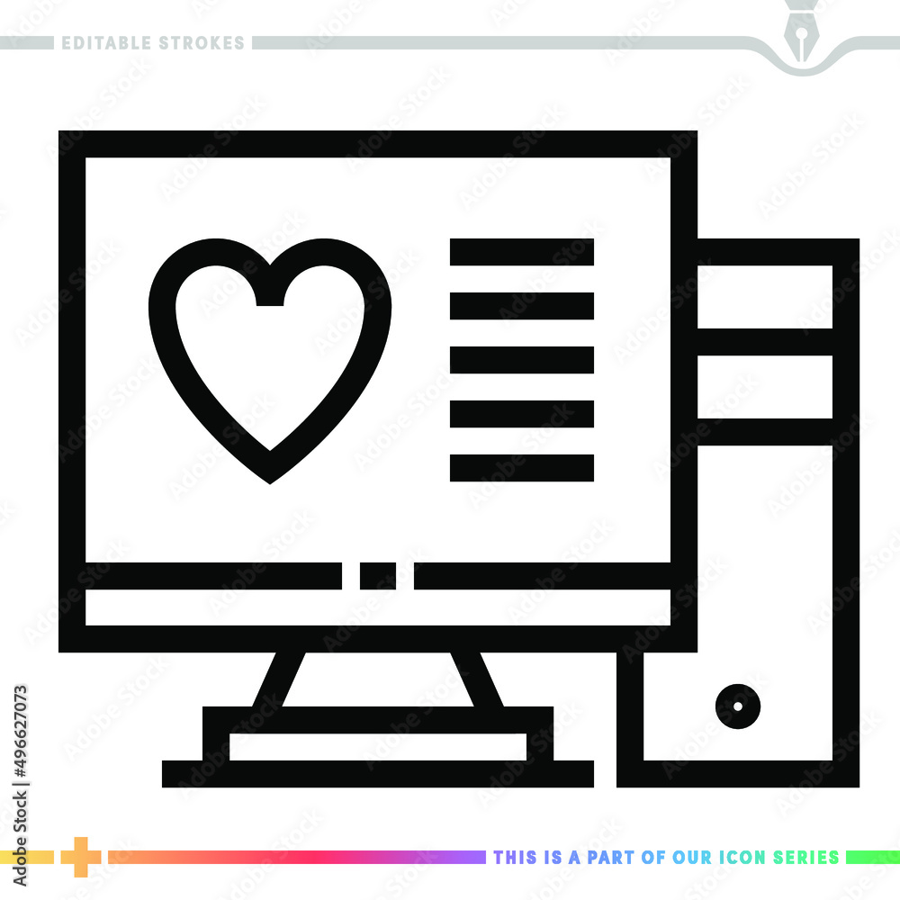 Aufkleber line icon for ‌‌digital government illustrations with editable strokes. this vector graphic has cust