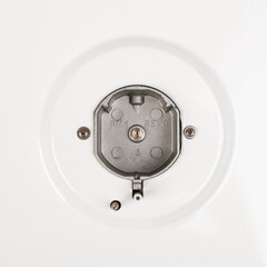 non-working gas burner. close-up of a gas burner. hob detail. modern stove