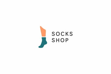 Template logo design solution for socks shop or store